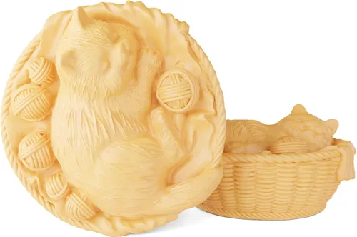 Miniatura 3 de Molde de silicona hecho a mano para jabón, vela, escultura de hielo y más, cuenco de molde de yeso aromático Bowl-Cat
