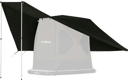 Miniatura 9 de ACACIA Toldo para 2 a 3 personas para sistema de campamento Space Acacia, PU2000 Lona impermeable para campamento de 4 estaciones, lona resistente