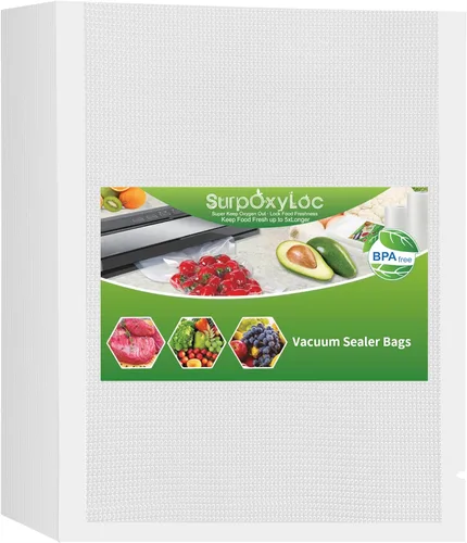 Bolsas selladoras al vacío para congelador de 8 mil100 galones de tamaño grande de 11 x 20 pulgadas para alimentos, sin BPA, grado comercial