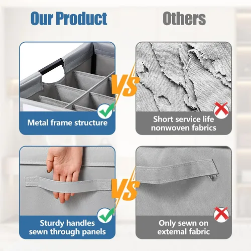 Miniatura 5 de HOUSE AGAIN Organizador de zapatos para armario, cajas de almacenamiento de zapatos con ruedas de 360°, marco de metal resistente que se adapta a