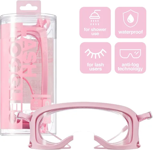 Miniatura 2 de i•ENVY Protector de pestañas con correas para las orejas, protección impermeable antivaho para extensión de pestañas, levantamiento, pestañas Rosa