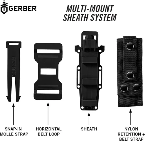 Miniatura 7 de Gerber Gear StrongArm - Cuchilla fija, cuchillo de espiga completa, cuchillo de campamento con múltiples opciones de transporte, fabricado