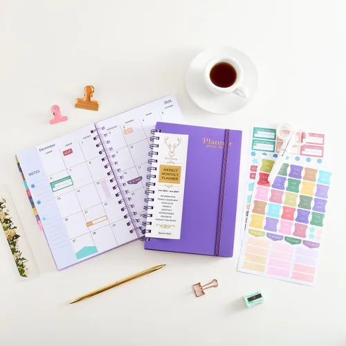 Miniatura 6 de Agenda diaria 2026-2027, agenda semanal y mensual 2026-2027, año académico, planificador calendario enero 2026-junio 2027, 8.2 x 5.5 pulgadas, 18