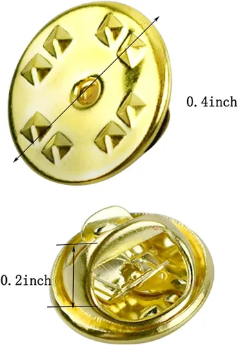 Miniatura 5 de 100 piezas traseras de alfiler, parte trasera de pasador de bloqueo de metal, embrague de latón para broche, corbata, sombrero, insignia, reemplazo