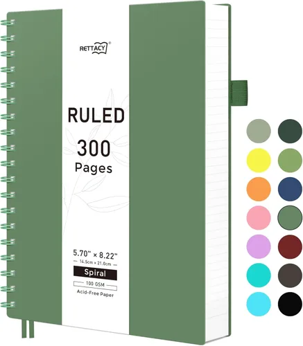 Miniatura 45 de RETTACY Cuaderno de bolsillo, 160 páginas forradas, tamaño mini A6 (4.5" × 5.7"), para trabajo, diario, escritura, papel grueso de 100 g/m²