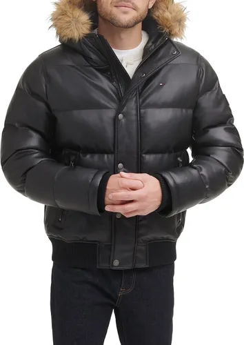 Miniatura 23 de Tommy Hilfiger Chaqueta Bomber de Esnórquel Acolchada de Tela Ártica para Hombre (Estándar y Tallas Grandes)