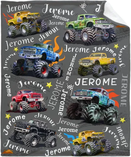 Miniatura 36 de Manta de bebé con texto en inglés «Just A Boy Who Loves Trucks» para niños y niñas, manta súper suave para envolver al recién nacido, acogedora