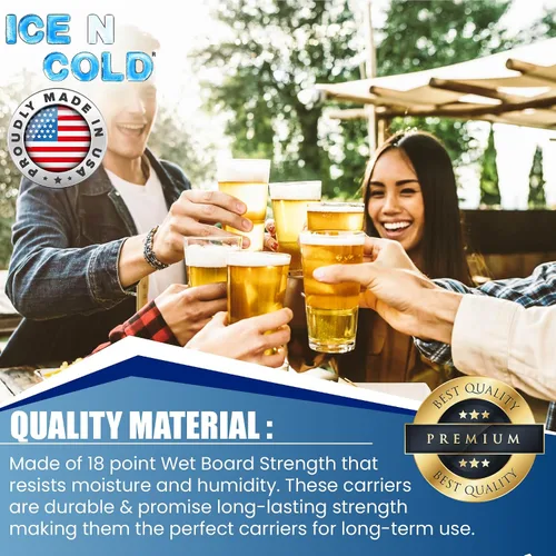Miniatura 3 de Paquete de 6 soportes para botellas de cartón económico, se adapta a botellas de 12 a 16 onzas, para un transporte seguro y fácil de cerveza