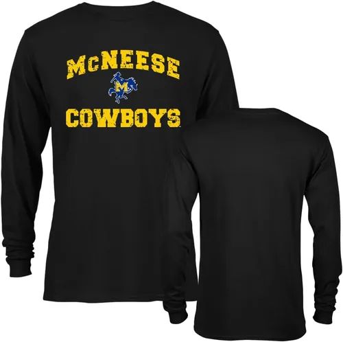 Miniatura 9 de Sport Your Gear Camiseta de manga larga con licencia oficial, estilo retro y envejecido para fanáticos universitarios UNM Red Heather