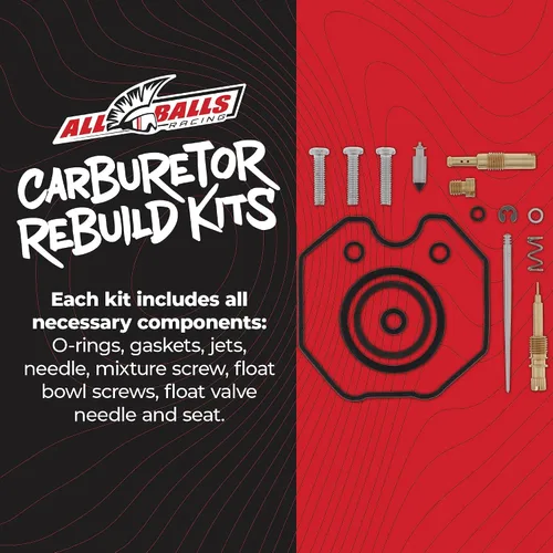 Miniatura 2 de All Balls Racing 26-1327 - Kit de reconstrucción de carburador compatible con/repuesto para Honda TRX250 Recon 1999-2001, TRX250TE Recon 2002-2004