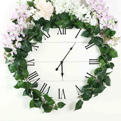 Miniatura 2 de Efavormart - Guirnalda artificial de hojas de álamo verde de 5 pies, vid verde exuberante al tacto real para grandes banquetes de mesa y decoración