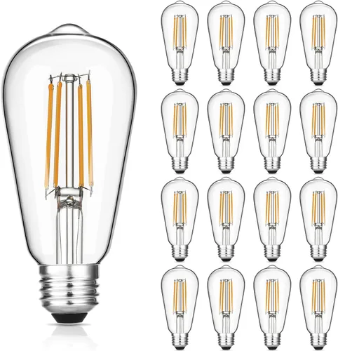 Miniatura 21 de Gozelux – Bombillas LED Edison vintage regulables, 60 vatios equivalentes a 750 lúmenes, 6 vatios, bombillas Edison de luz diurna blanca de 5000K