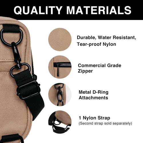 Miniatura 3 de Brixley Bolso bandolera Bolso de viaje para mujer, paquete de 9 bolsillos, 5 cangureras multiposición para uso diario y viajes