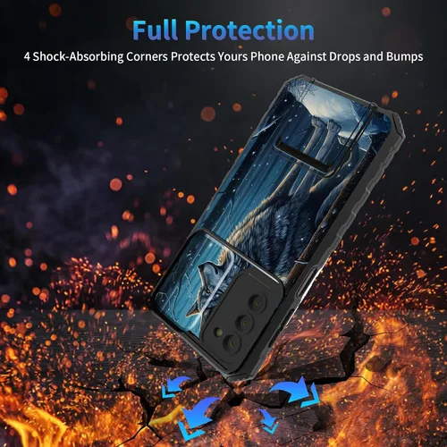 Miniatura 1167 de Funda para Samsung Galaxy S22 Ultra 5G, Galaxy S22 Ultra con cubierta de cámara deslizante, funda resistente de doble capa con función atril Black