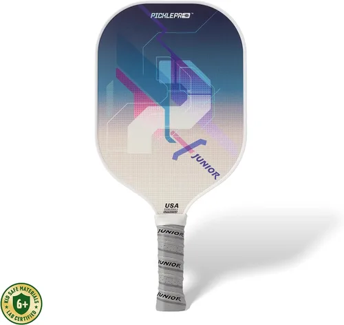 Miniatura 2 de PicklePro Junior - Paleta de pickleball juvenil con cubierta, pala ligera de fibra de vidrio para principiantes y jugadores jóvenes, agarre Malibu V2