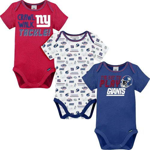 Miniatura 24 de Gerber - Mameluco unisex de manga corta para bebé, equipo de la NFL, paquete de 3