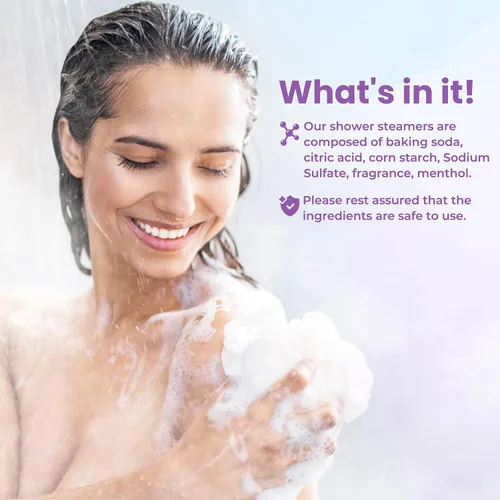 Miniatura 3 de CalmNFiz Vapores de ducha 8 aromas, bombas de ducha y baño con fragancias orgánicas y naturales para adolescentes y adultos, regalo de cumpleaños