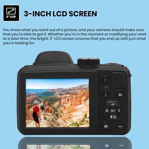 Miniatura 4 de Kodak PIXPRO AZ405 - Funda para cámara digital, color negro, para apuntar y disparar, tarjeta de memoria SD de 32 GB, baterías recargables