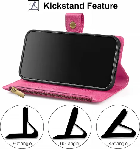 Miniatura 6 de Antsturdy Funda compatible con Motorola Moto G Pure 2021 con tarjetero para mujeres y hombres, funda de teléfono con bloqueo RFID, piel sintética, a