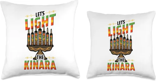 Miniatura 3 de African American Pride & Kwanzaa by NLTS Let's Light The Kinara Kwanzaa - Almohada para velas, 16 x 16 pulgadas, multicolor