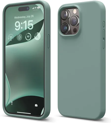Miniatura 19 de elago Funda compatible con iPhone 15 Pro Max, de silicona líquida, funda protectora de cuerpo completo, a prueba de golpes, funda delgada