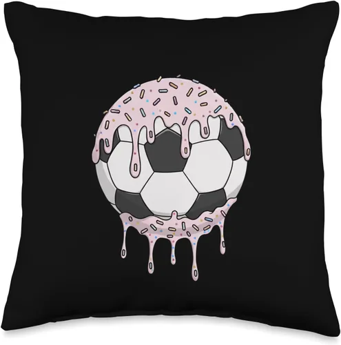 Soccer Ball Sports Sprinkles Drip Football Boys Girls Kids Throw Pillow
