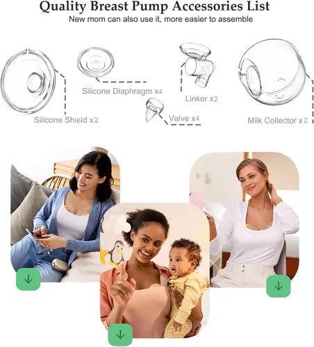 Miniatura 3 de Piezas de extractor de leche portátil, brida de copa colector de leche de 0.94 pulgadas, compatible con Momcozy/TSRETE S9/S10/S12, accesorios