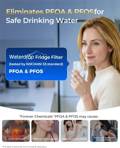 Miniatura 5 de Waterdrop Plus XWF - Recambio para filtro GE® XWF, WR17X30702, Certificado NSF/ANSI 401&53&42&372, Reduciendo PFAS, 2 Filtros