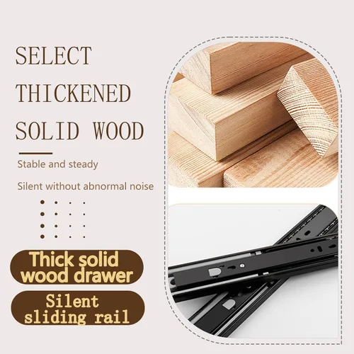 Miniatura 5 de Tocador de Maquillaje Grande con cajones,Spacious Storage Capacity, Modern Wood-Inspired Design, expansive countertop, Rounded Edges, Silent-Glide