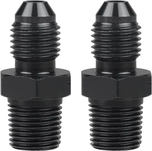 Miniatura 29 de Adaptador de manguera de tubería macho de 10AN a 1/4 NPT de aluminio recta para línea de combustible, adaptador de manguera de aluminio negro