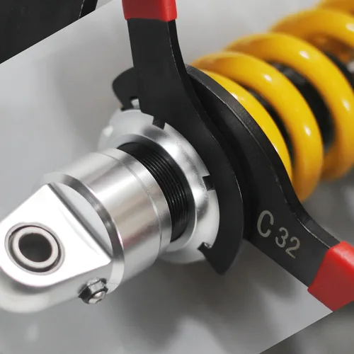 Miniatura 5 de Juego de llaves inglesas universales 6 unids acero ajustable llave de choque Coilover Spanner motocicleta bobina sobre herramienta de ajuste