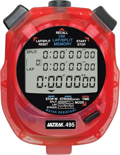 Miniatura 11 de Ultrak 495 Cronómetro – Cronómetro digital profesional azul de 100 vueltas, cronómetro de intervalos con cuenta regresiva, reloj deportivo