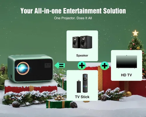 Miniatura 9 de Proyector TMY 4K con WiFi Bluetooth, Compatible con Netflix/Prime Video/YouTube, Proyector de Cine en Casa Portátil al Aire Libre, Proyector Mini