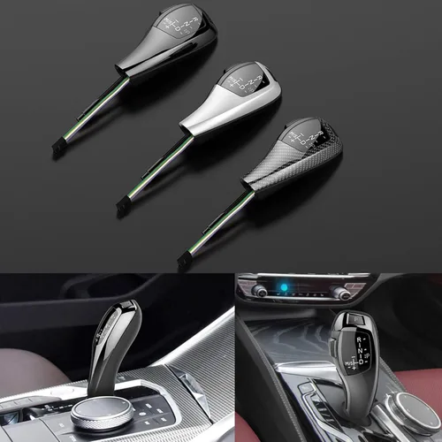 Miniatura 3 de Kit de actualización automático LED para palanca de cambios LHD para accesorios de automóvil BMW E90 E91 E93 E81 E82 E84 E87 E88 E89 de carbono