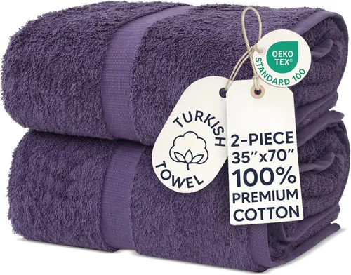 Miniatura 123 de Chakir Turkish Linens - Toallas turcas de 100% algodón, suaves y absorbentes (4 paños, color gris)