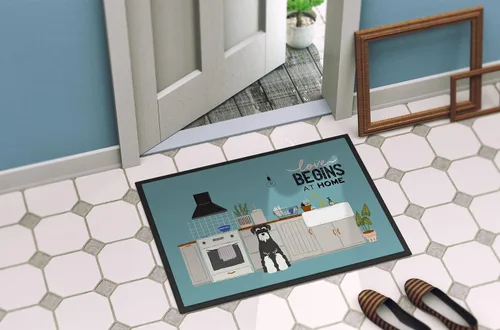 Miniatura 4 de Caroline's Treasures CK7737MAT - Felpudo estándar Schnauzer para puerta delantera, 18 x 27 pulgadas, para interiores y exteriores, para entrada