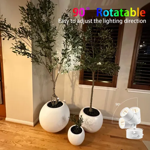 Miniatura 5 de Foco LED multiusos moderno para escritorio o montaje en pared, luz LED portátil con interruptor de encendido/apagado, bombilla GU10 cable blanco