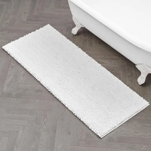Miniatura 19 de Laura Ashley Tapete de baño de chenilla Astor 100% poliéster Decoración de baño premium Lavable a máquina Respaldo TPR Mide 17 x 24 Aqua