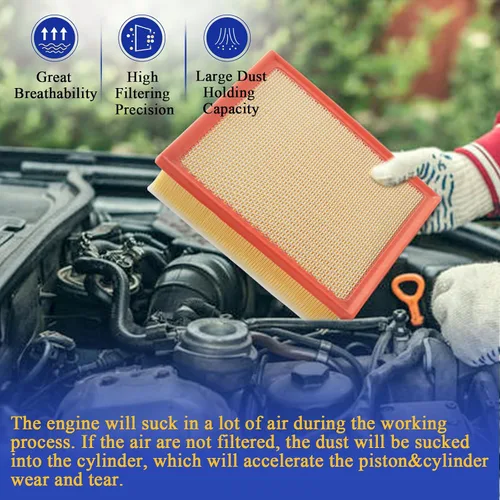 Miniatura 5 de Filtro de aire del motor CA11895 para Toyota Tacoma V6 3.5L de 2016-2023, Toyota Sequoia V8 5.7L de 2014-2022, Toyota Tundra 4.0L 4.6L 5.7L