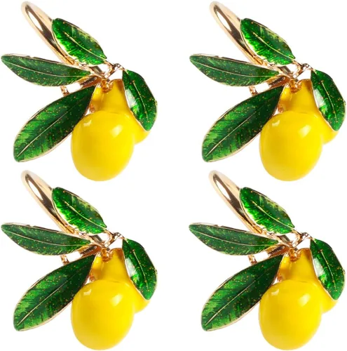 Miniatura 7 de Juego de 6 servilleteros de flores doradas, con diamantes de imitación dorados, para bodas, cenas, fiestas, decoración navideña de vacaciones, 6