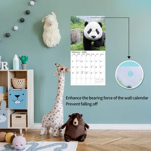 Miniatura 4 de Calendario de Pared 2026, Calendario 2026, Noviembre 2025 - Diciembre 2026, Calendario de Pared de Animales Bebés, 12" x 24" Abierto, Meses