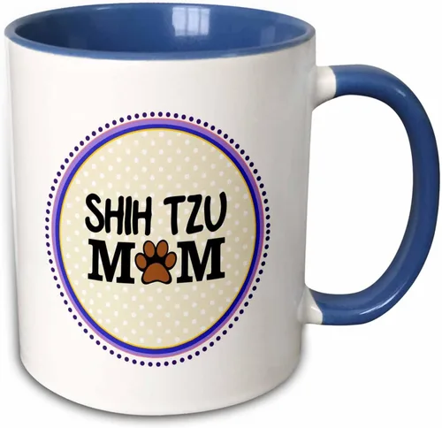 Miniatura 12 de 3dRose Shih Tzu Dog Mom - Taza de 11 onzas, color negro