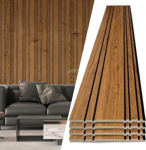 Miniatura 9 de Art3d Paneles de revestimiento de madera, tablero de pared de poliestireno con cuentas para decoración de pared interior, 79.3 pulgadas de ancho x