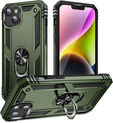 Miniatura 4 de Korecase Funda para iPhone 8, protección de cámara, armadura militar, doble capa, soporte compatible con iPhone 6 6s y iPhone 7 8, color negro