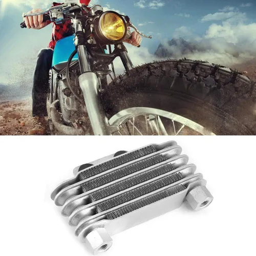 Miniatura 9 de Kit de enfriador de aceite, aleación de aluminio de 5 filas, enfriador de aceite universal de motor de repuesto para motocicleta, motocross, ATV Pit