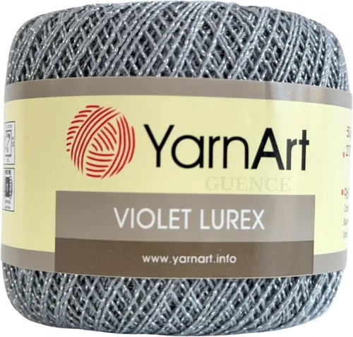 Miniatura 25 de Yarn Art - 1 madeja YarnArt Violet, 100 hilos de hilo de algodón mercerizado, hilo de ganchillo para tejer a mano, bordado y manualidades