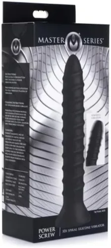 Miniatura 3 de Master Series Master Series Power Screw 10 vibradores de silicona en espiral, para hombres, mujeres y parejas, vibrador, impermeable, con punta
