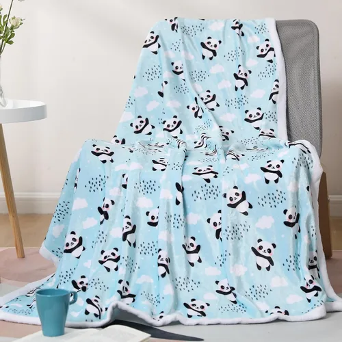 Miniatura 17 de Manta de panda súper suave y acogedora Mantas ligeras azules con diseño de pandas Accesorios de pandabear regalos para niñas, adolescentes y mujeres