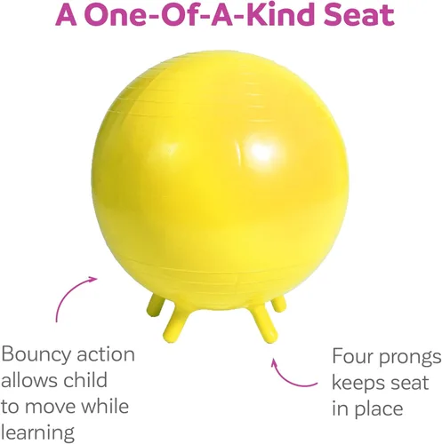Miniatura 5 de Diversión y función: pelota para silla - Silla de pelota de yoga para niños - Asiento flexible para aula, escuela primaria y secundaria - Silla