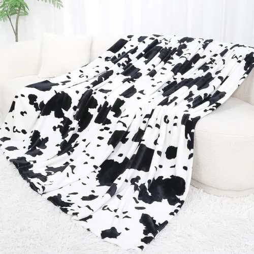 Miniatura 53 de Manta en blanco y negro, suave, cálida y acogedora para asiento de automóvil, cochecito, viajes, decoración de dormitorio para todas las estaciones